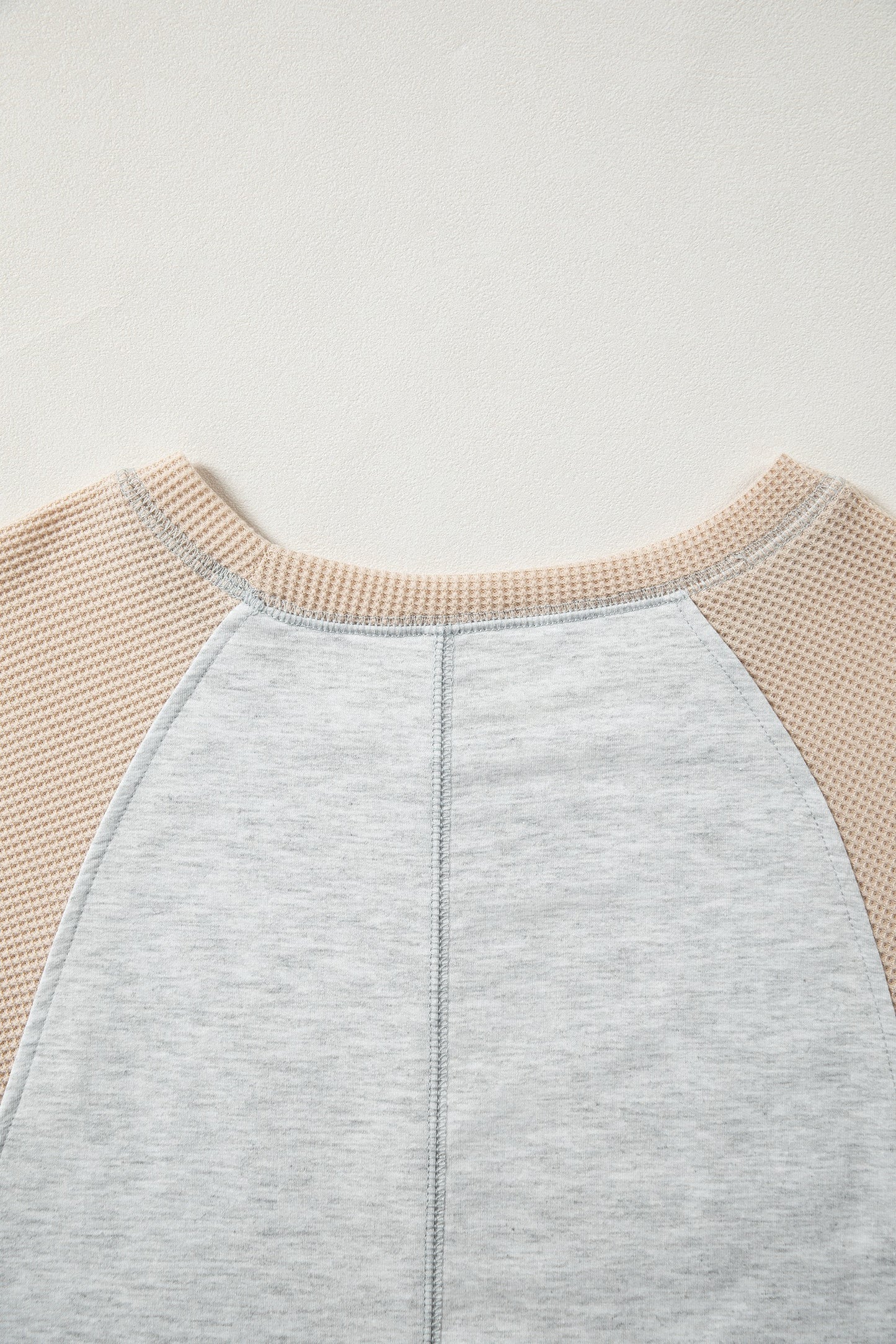 Light Gray Mixed Print Patchwork Pullover