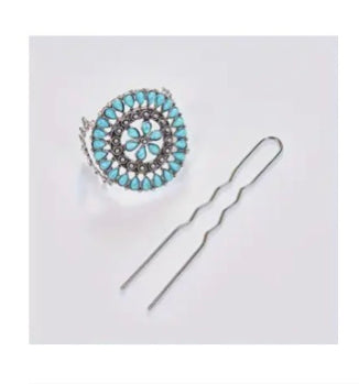 Vintage Turquoise Hairpin
