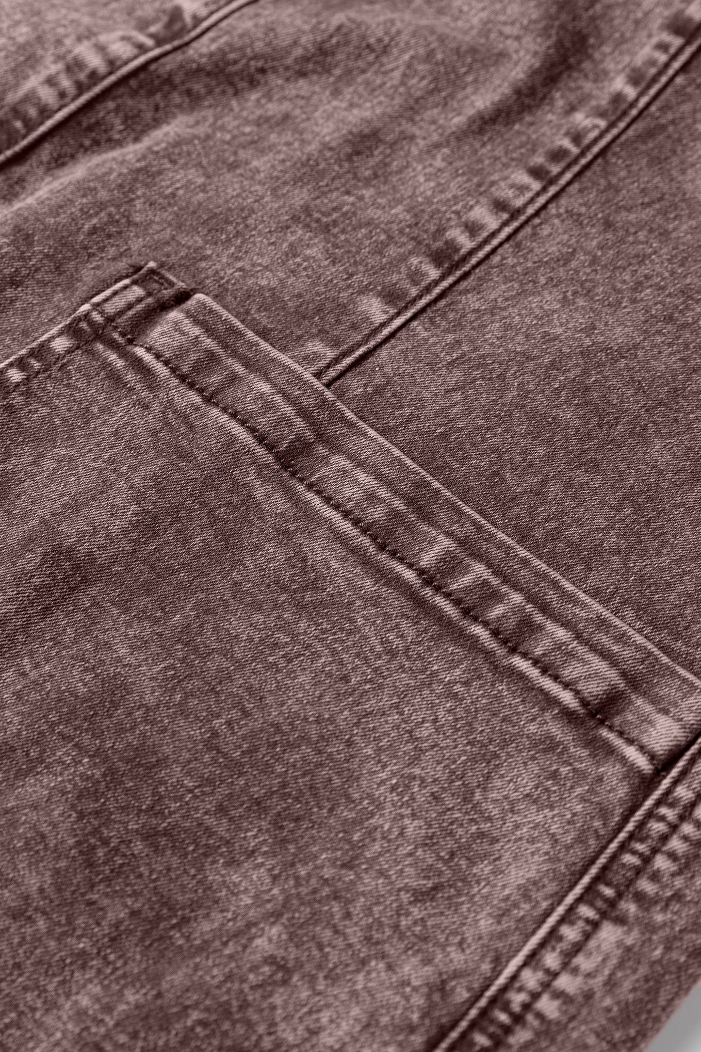 Vintage Washed Denim V Neck Mini Dress