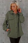 Olive Quilted Shacket