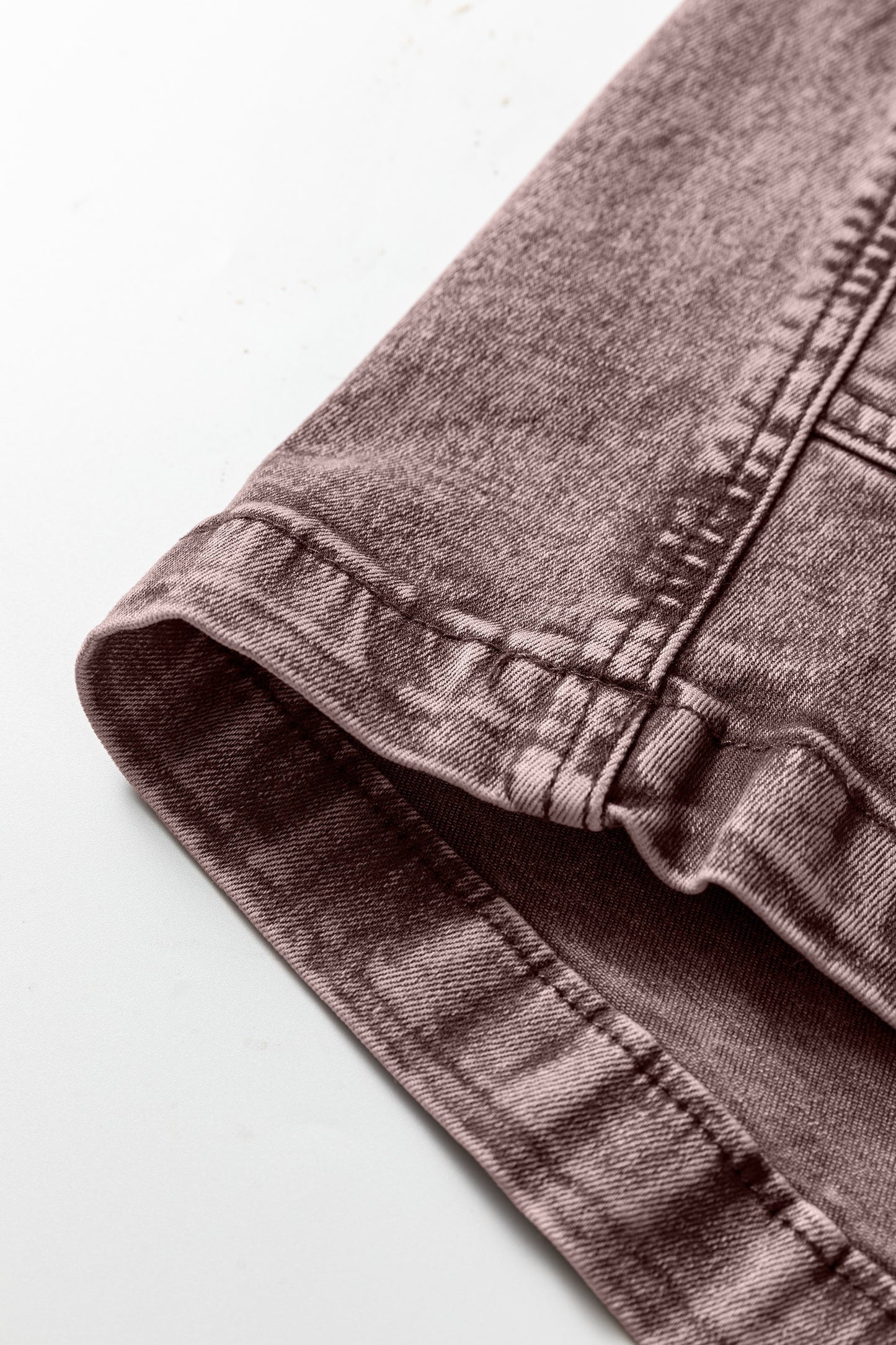 Vintage Washed Denim V Neck Mini Dress