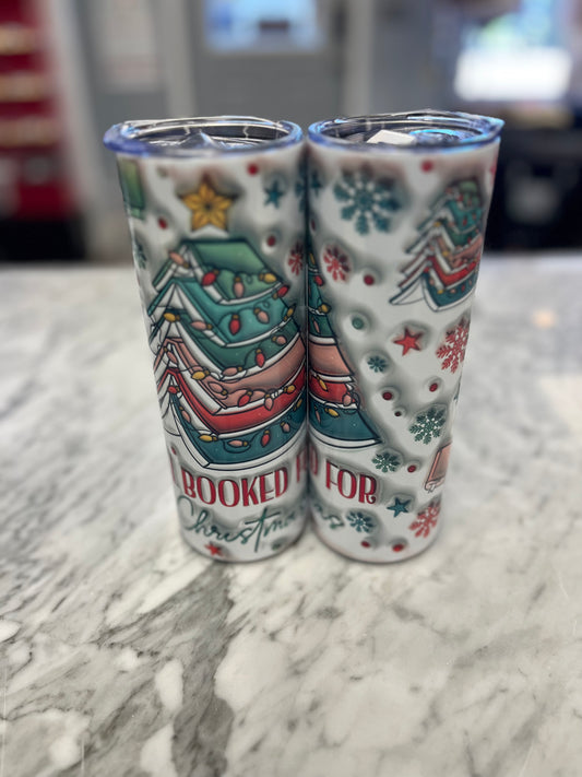 All Booked for Christmas Tumbler