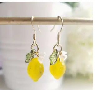 Glass Lemon Drop Earrings