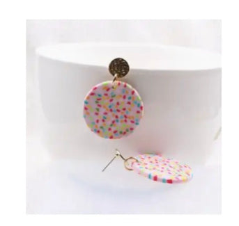 Round Shape Multi-Color Dangle Earrings