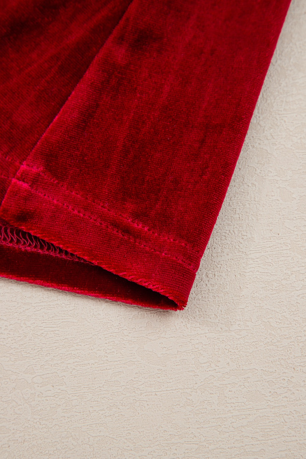 Red Bowknot High Waist Velvet Mini Dress
