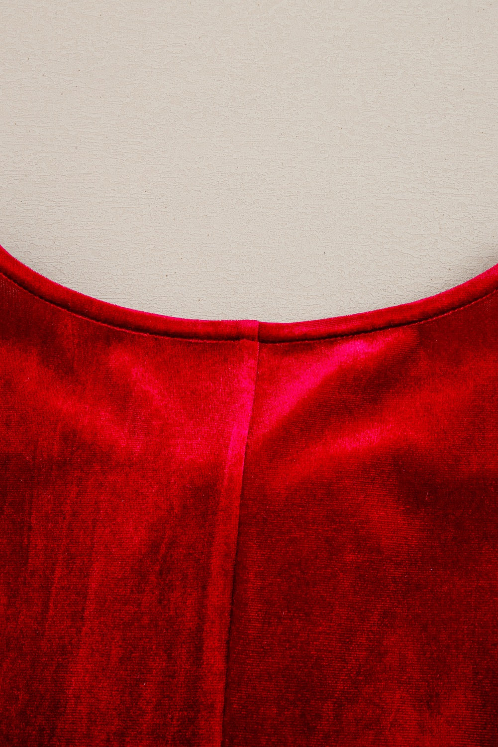 Red Bowknot High Waist Velvet Mini Dress