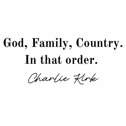 God, Family, Country Design