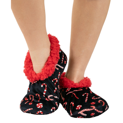 Candy Cane Fuzzy Feet