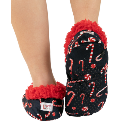 Candy Cane Fuzzy Feet