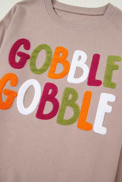 Gobble Graphic Thanksgiving Sweatshirt