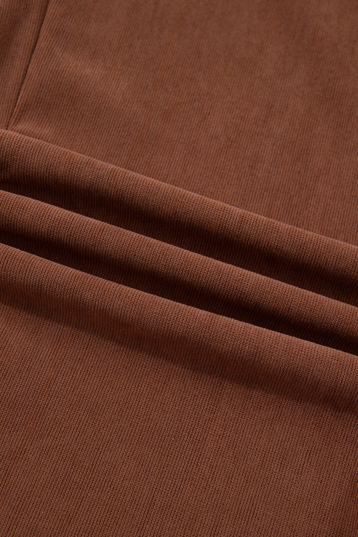 Coffee Straight Leg Corduroy Pants