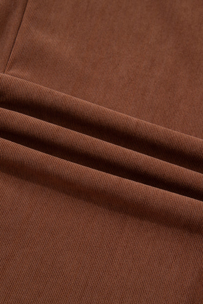 Coffee Straight Leg Corduroy Pants