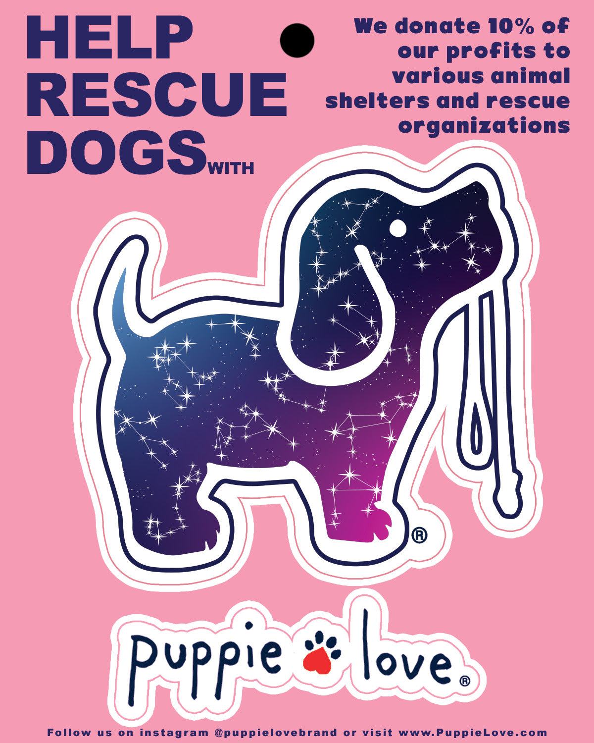 Pup Design Puppie Love-Constellation Pup Decal โ Keffalas Designs
