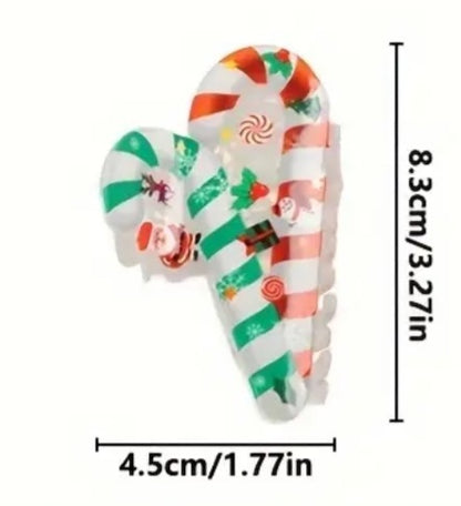 Candy Cane Claw Clip
