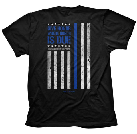 HOLD FAST Mens T-Shirt Police Flag