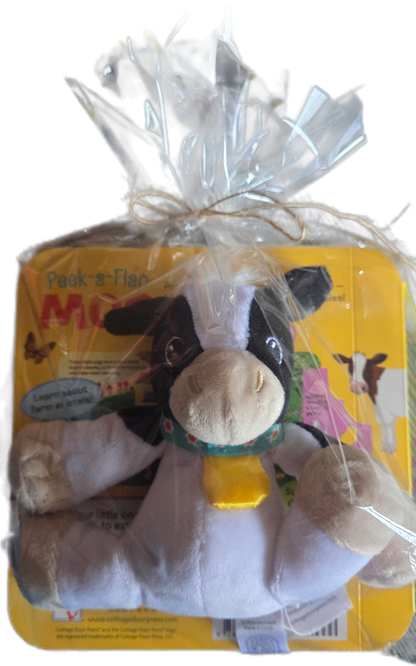 Peek-a-Flap - Moo w/cow plush