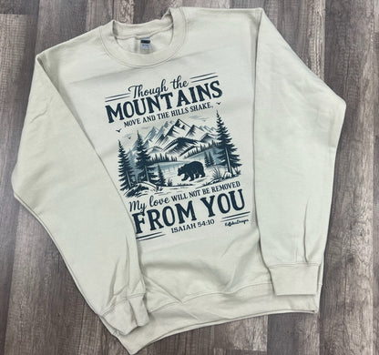 Mountains Move Crew Sweatshirt - Sand