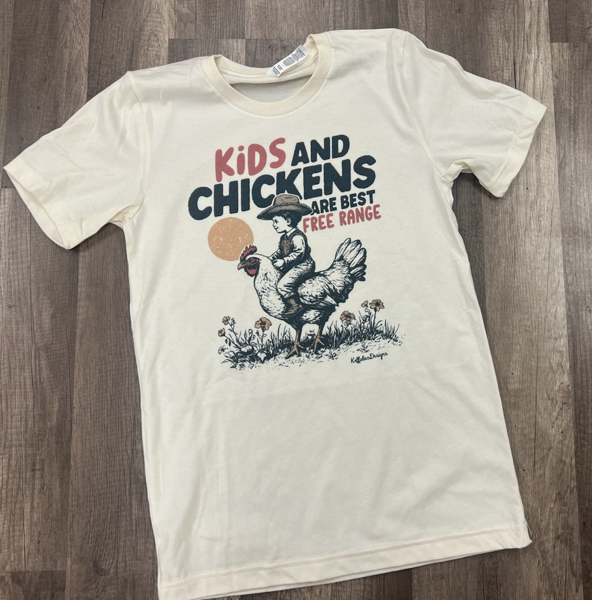 Kids and Chickens Free Range T-shirt