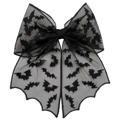 Black Bat Lace Hair Clip