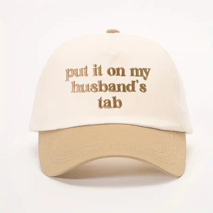 Put it on my husband's tab baseball cap