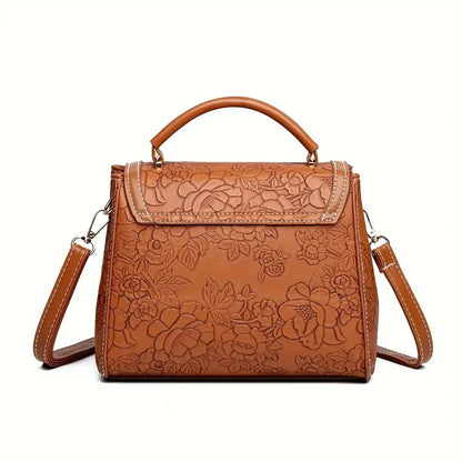 Floral Embossed Handbag