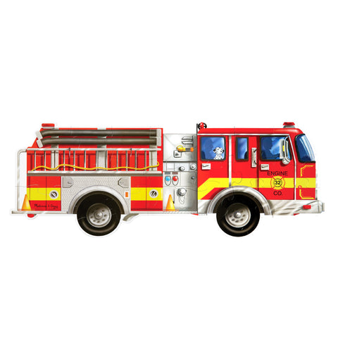 Giant Fire Truck Floor Puzzle - 24 Pieces