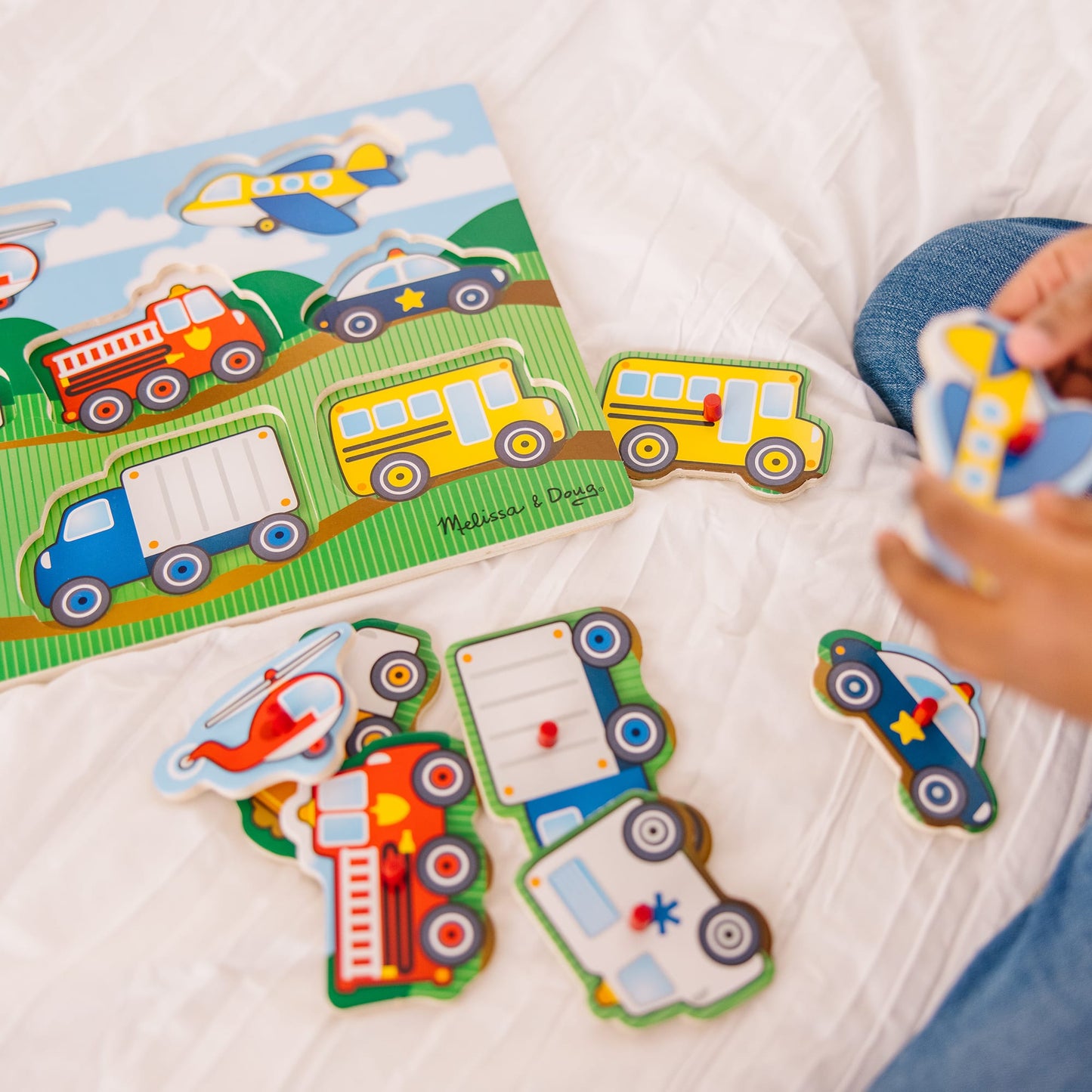 Vehicles Peg Puzzle - 8 Pieces