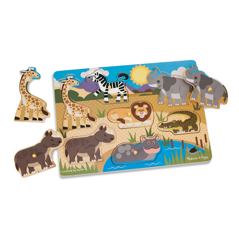 Safari Peg Puzzle - 7 Pieces