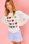 Heart Patch French Terry Sweater Top