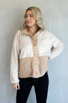 Sherpa Jacket w/ Large Pockets-Tan