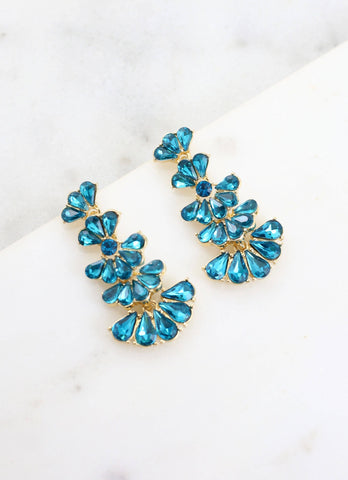 Alameda Crystal Drop Earring BLUE