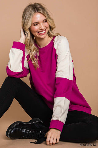 Magenta French Terry Pullover