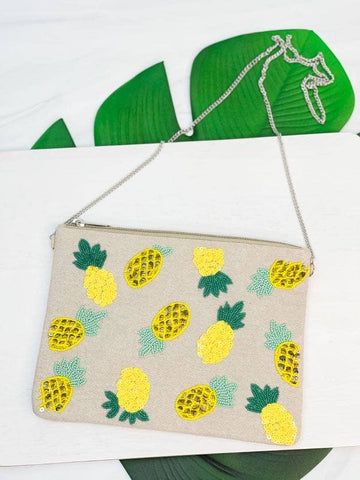 Sequin Pineapple Crossbody Bag