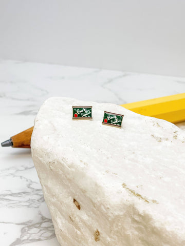 'Back To School' Signature Enamel Stud Earrings