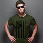 Hold Fast Men's  Freedom Flag Tee Shirt