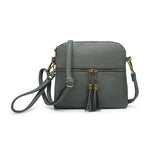 Tara 2 Tone Crossbody/Wristlet w/ Front Zip Pocket