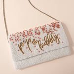 Pop The Bubbly Beaded Clutch Bag