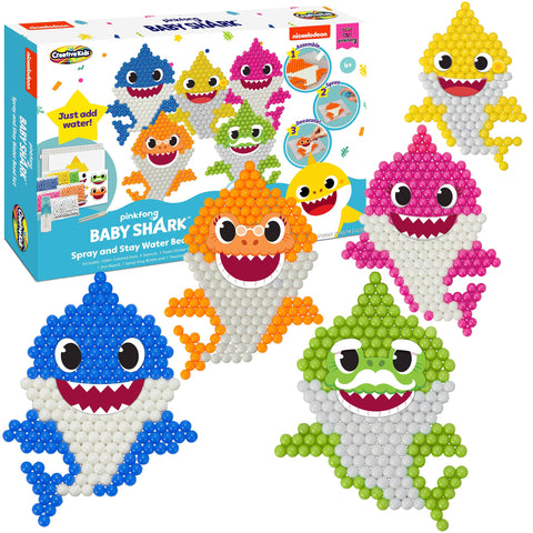 Baby Shark Spray & Stay Water Bead Craft Set for Toddlers 4+