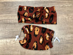Burgundy Safari Mask & Matching Head Band
