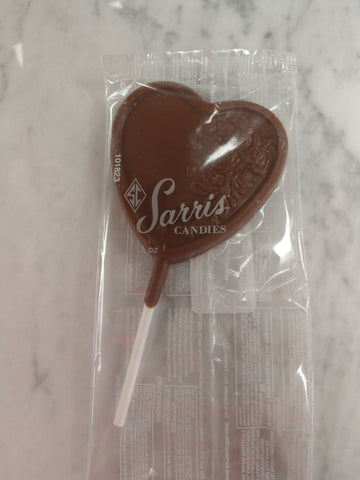 Sarris Chocolate Heart Lollipop 1oz