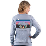 Simply Southern Long Sleeve T-Shirt- Camp Dog Fog