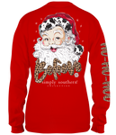Simply Southern Long Sleeve Santa Cow Christmas T-Shirt