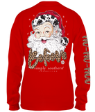 Simply Southern Long Sleeve Santa Cow Christmas T-Shirt