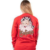 Simply Southern Long Sleeve Santa Cow Christmas T-Shirt
