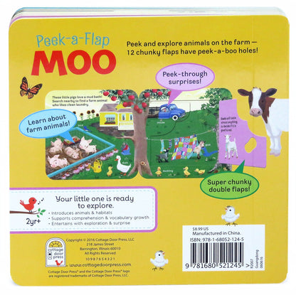 Peek-a-Flap - Moo w/cow plush