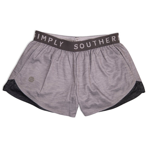 Simply Southern Cheer Short- Heather Gray