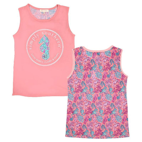 Simply Southern Tank Top Seahorse