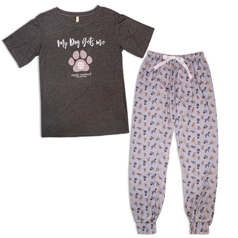Simply Southern PJ T-Shirt Set Dog Print