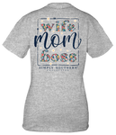 Simply Southern SS Mom Heather Grey T-Shirt