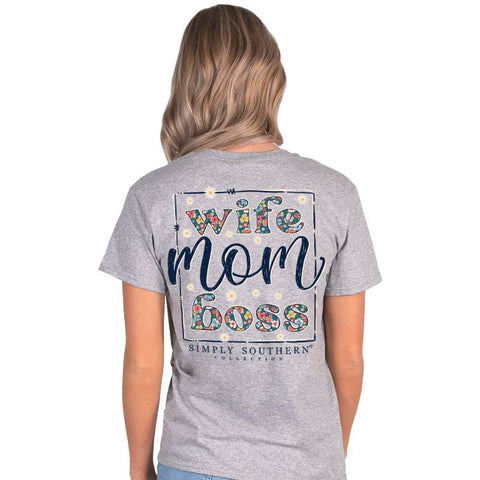 Simply Southern SS Mom Heather Grey T-Shirt